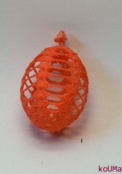 Háčkované vajíčko oranžovoduhové 1